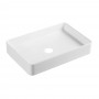 Комплект Qtap Tern: Раковина накладная прямоугольная 600x405x110 мм WHITE + Донный клапан PU02