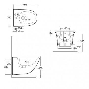 Rak Ceramics Sensation SENBD2101AWHA Біде підвісне