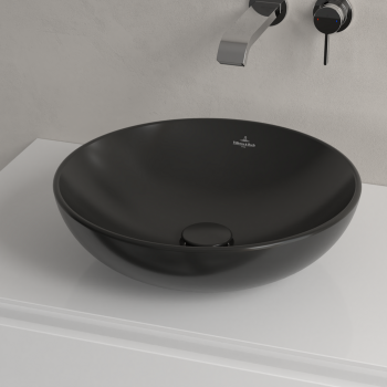 Умывальник на столешницу Villeroy & Boch Loop & Friends d42, CeramicPlus, черный матовый (4A4601S5)