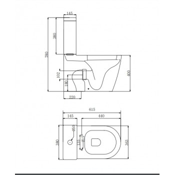 Devit 3010162 Universal Компакт безобідковий + кришка soft-close, quick-fix