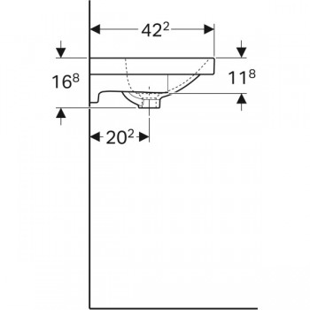 Geberit Acanto 500.631.01.2 Раковина 60 см.