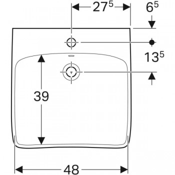 Geberit Selnova 500.302.01.1 Раковина (55 см.)