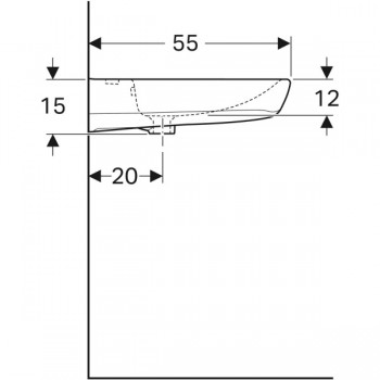 Geberit Selnova 500.302.01.1 Раковина (55 см.)
