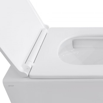 Унитаз подвесной Qtap Gemini безободковый с сиденьем Soft-close QT2533076EUQW