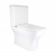 Унитаз напольный Qtap Aries Rimless безободковый с сиденьем Soft-close WHITE QT03228302W