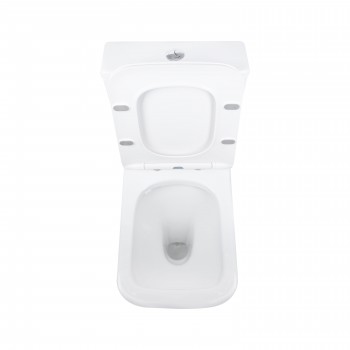 Унитаз напольный Qtap Aries Rimless безободковый с сиденьем Soft-close WHITE QT03228302W