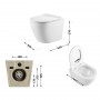 Унітаз підвісний Qtap Robin Ultra Quiet безобідковий з сідінням Soft-close 520x365x365 мм WHITE