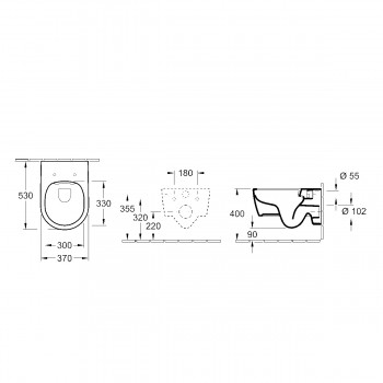 Villeroy & Boch Avento 5656HR01 Унітаз підвісний DirectFlush з кришкою SoftClosing