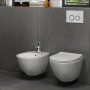 Підвісний унітаз з кришкою Quarter Bath Concorde безобідковий, білий (70CO03052.00.1.3.01/30SCR.03.02.03.)