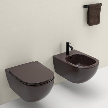 Унітаз підвісний з кришкою Nic Design Pin, Vaniglia matt (003709056_005712056)