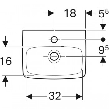 Geberit Selnova 500.316.01.1 Раковина (36 см.)