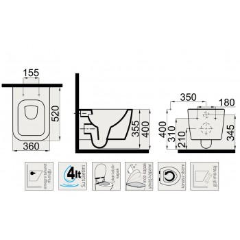 Idevit Halley 3204-2615 Унітаз підвісний