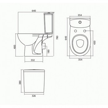 Kolo Freja L79211000 Унітаз компакт + кришка дюропласт soft-close