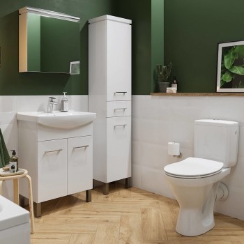 Унитаз-компакт Cersanit Cersania 705 SimpleOn 011 3/6 л с дюропластовым сиденьем SLIM с плавным закрыванием и функцией простого снятия
