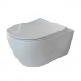 Унітаз підвісний безобідковий з кришкою Quarter Bath Deep, білий (70DE03054.00.1.3.01/30SCD.03.02..WG)
