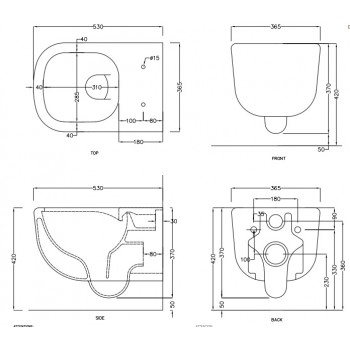 Cielo ERVSK ERA RIMLESS 2.0 унитаз подвесной