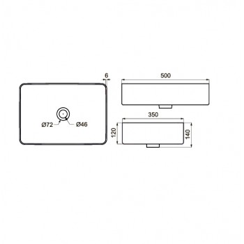 Devit Quadra 1512132 Раковина 50х35 см.
