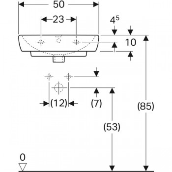 Geberit Selnova 500.310.01.1 Раковина (50 см.)