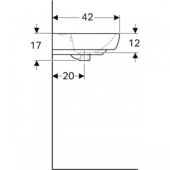 Geberit Selnova 500.310.01.1 Раковина (50 см.)