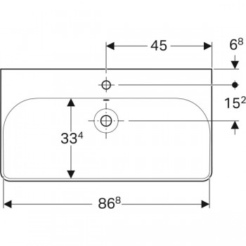 Geberit Smyle 500.251.01.1 Раковина (90 см.)