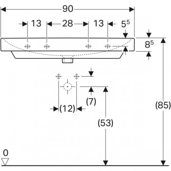 Geberit Smyle 500.251.01.1 Раковина (90 см.)