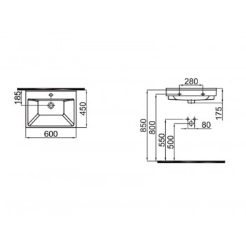 Idevit Merkur 0201-5605 Раковина 60 см.