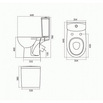 Kolo Freja L79201000 Унітаз компакт + кришка поліпропілен