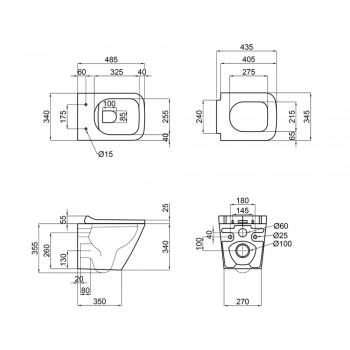 Унитаз подвесной Qtap Tern безободковый с сиденьем Soft-close QT1733052ERW