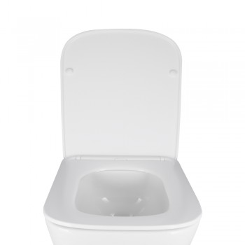 Унітаз підвісний Qtap Crow безобідковий з сідінням Soft-close QT05335171W