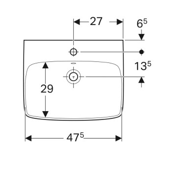 Раковина Geberit Selnova Square 500.290.01.7 55 см.