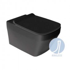 Унитаз подвесной Simas Baden Baden BB18/F87(85)/BB004NM с крышкой soft-close Nero matt
