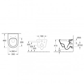 Унітаз підвісний Villeroy & Boch Architectura 4687HR01 DirectFlush + 9M66S201 Кришка