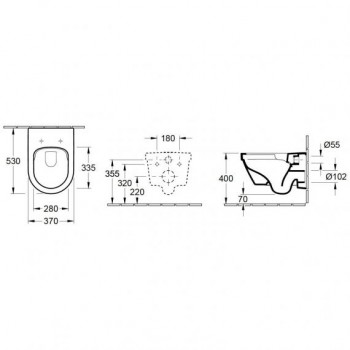 Унітаз підвісний Villeroy & Boch Architectura 4694HR01 з кришкою 98M9C101 Soft-close, білий