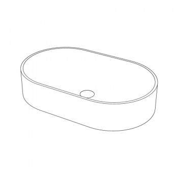 Умивальник на стільницю Nic Desing Pin 55х37х12 см, Antracite матовий (001714013)