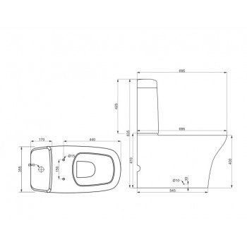 DEVIT 3110141 IVEN Компакт безобідковий + кришка soft-close