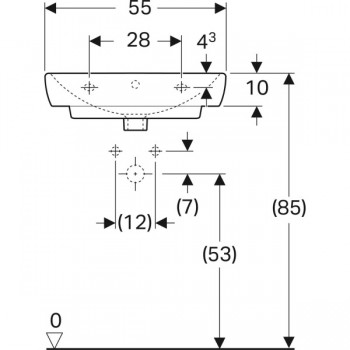 Geberit Selnova 500.290.01.1 Раковина (55 см.)