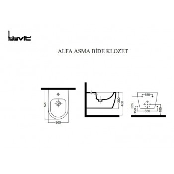 Idevit Alfa 3106-2605 Біде підвісне
