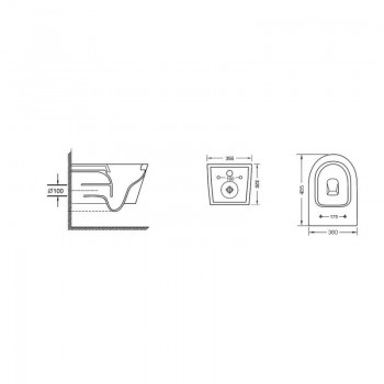 Унитаз подвесной Qtap Swan безободковый Ultra Quiet с сиденьем Soft-close QT16335179W
