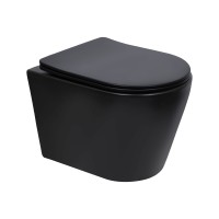 Унитаз подвесной Qtap Scorpio Ultra Quiet с сиденьем с сиденьем Soft-Close MATT BLACK QT14332380AMB