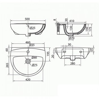 Раковина KOLO L71150 Freja 50 см.