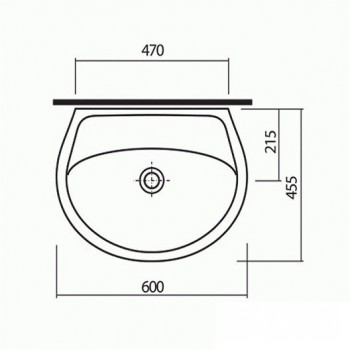 Раковина KOLO M1116000U IDOL 60 см.
