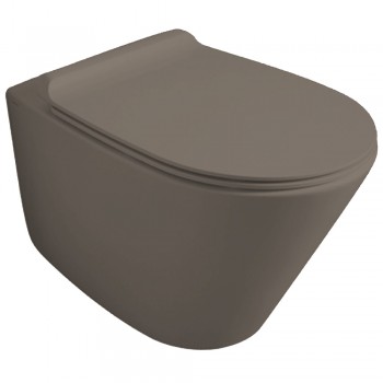 Унитаз подвесной Simas Gambassi GA18/F85 /GA004 + крышка, Moka