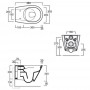 Унитаз подвесной Simas Gambassi GA18/F85 /GA004 + крышка, Moka