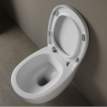 Унітаз підвісний з кришкою Nic Design Milk 34,5 x 52 x 28,5h, білий (003482001/005528001)
