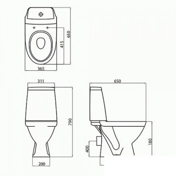 Kolo Modo L39000000 Унитаз компакт + крышка дюропласт soft-close