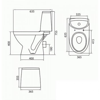 Kolo Runa L89200000 Унітаз компакт + кришка дюропласт