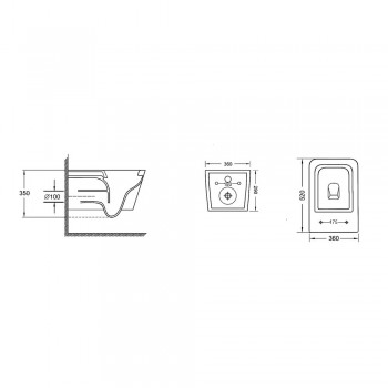 Унитаз подвесной Qtap Crow безободковый с сиденьем Soft-close QT05335170W