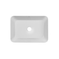 Раковина накладная Qtap Virgo N прямоугольная без донного клапана WHITE QT18116308W