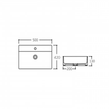 Раковина Qtap Nando LT 500х420х130 Matt black QT12116146AMB