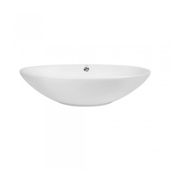 Комплект Qtap Dove: Раковина накладная овальная 625x415x150 мм White + Донный клапан PU02O